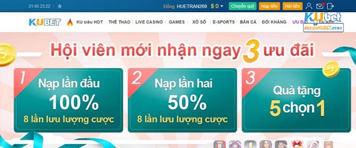 Kubet tặng nhiều khuyến mãi hấp dẫn cho thành viên tham gia cá cược