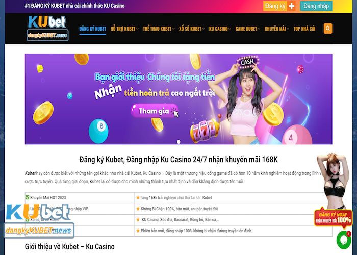 Mở giao diện để đăng ký tài khoản Kubet và tham gia cá cược