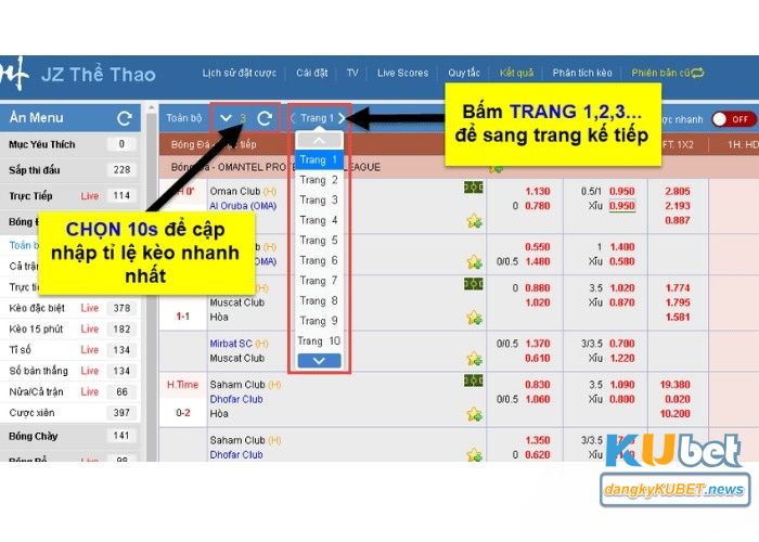 Xem lịch sử cá cược trong Kubet