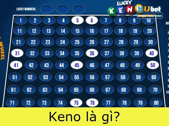 Khái niệm về game Keno Kubet