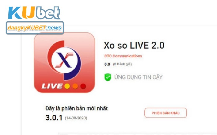 Phần mềm xổ số LIVE 2.0 uy tín